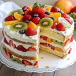 Fresh Fruits Topped Red Velvet Cake - Image 5