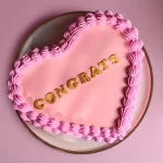 Congrats Heart Shaped Cake - Image 2