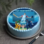 Cricket Frenzy Photo Cake