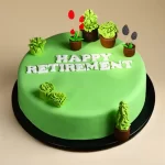 Green Garden Retirement Cake