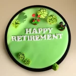 Green Garden Retirement Cake - Image 3