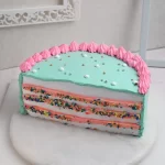 Colourful Pineapple Half Cake