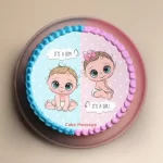 Pink N Blue Baby Shower Theme Cake - Image 2