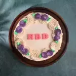 Vanilla Rosette Birthday Cake - Image 3